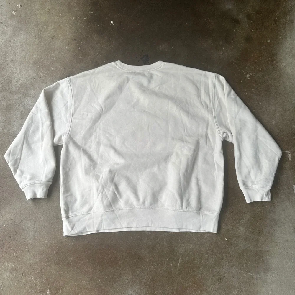 Gap Sweatshirt Mens XL Cream Smiley Originals Graphic Crewneck Fleece - Picture 2 of 4
